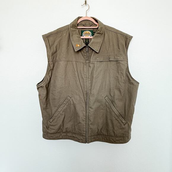 Vintage Cabela's Outdoor Gear Canvas Utility Vest Mens 2XL Gorpcore Outdoor - Picture 1 of 7
